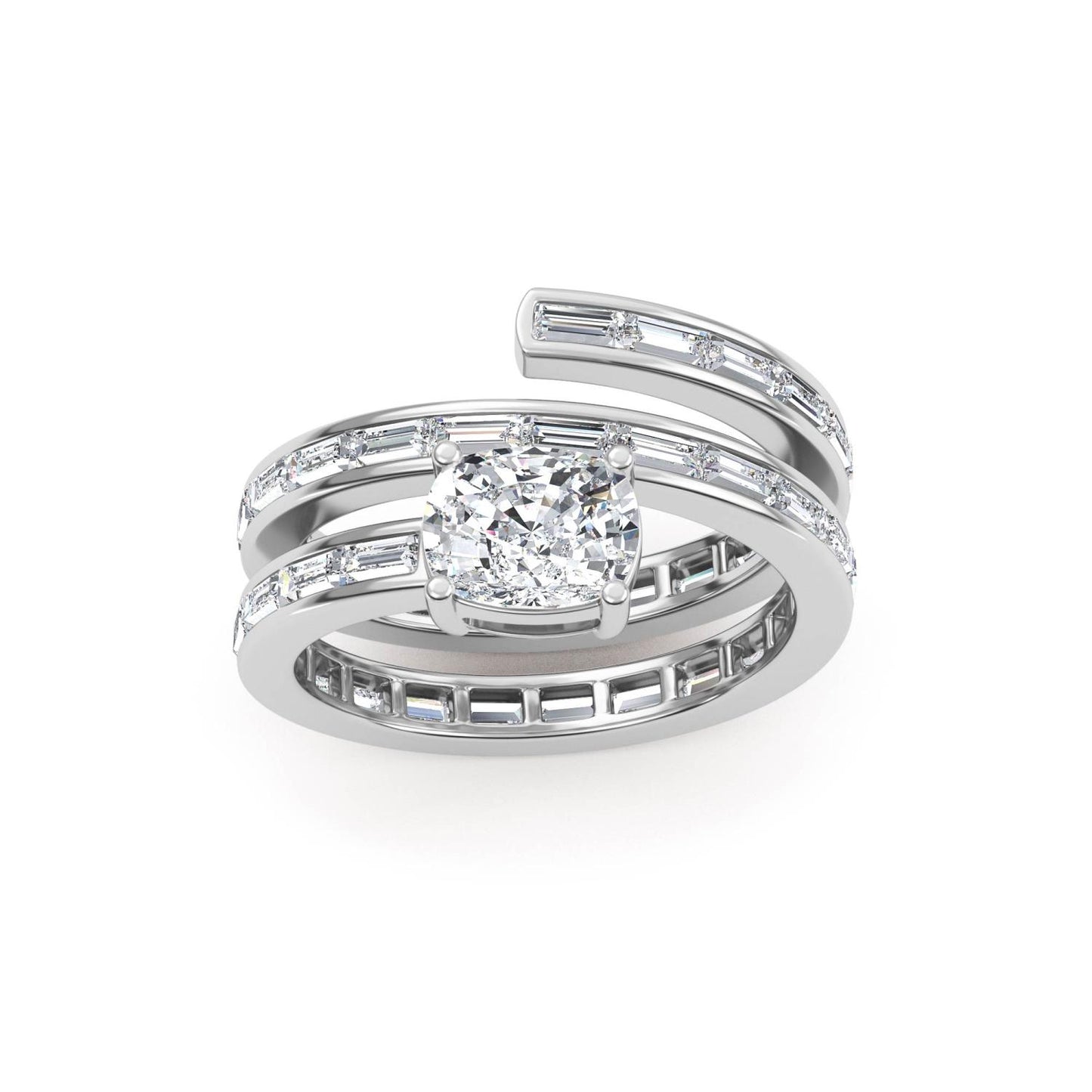 9K White Gold Lab Grown Diamond RING 2.92 ctw R61422CU_D-1