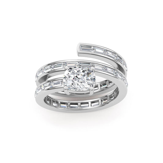 9K White Gold Lab Grown Diamond RING 2.92 ctw R61422CU_D-1