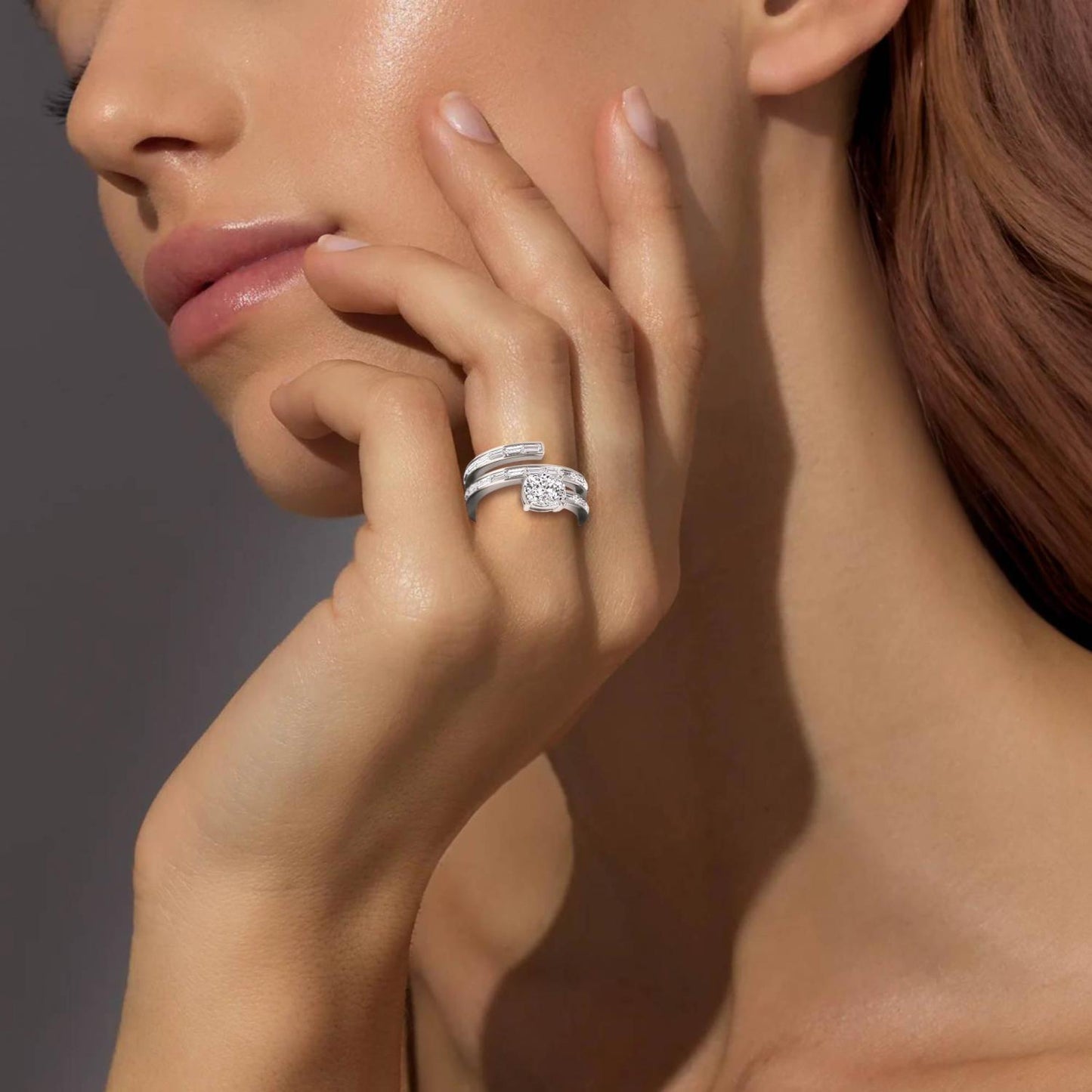9K White Gold Lab Grown Diamond RING 2.92 ctw R61422CU_D-1