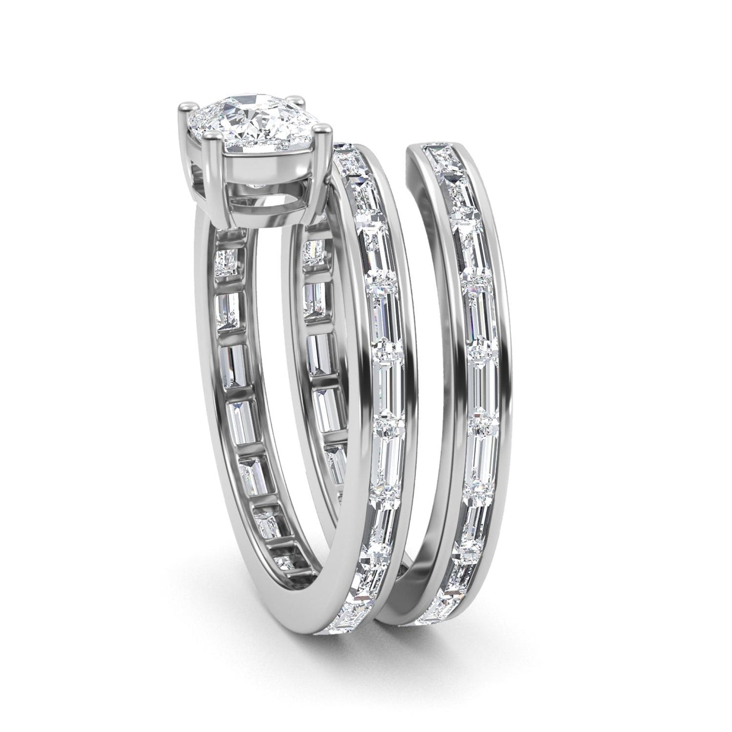9K White Gold Lab Grown Diamond RING 2.92 ctw R61422CU_D-1