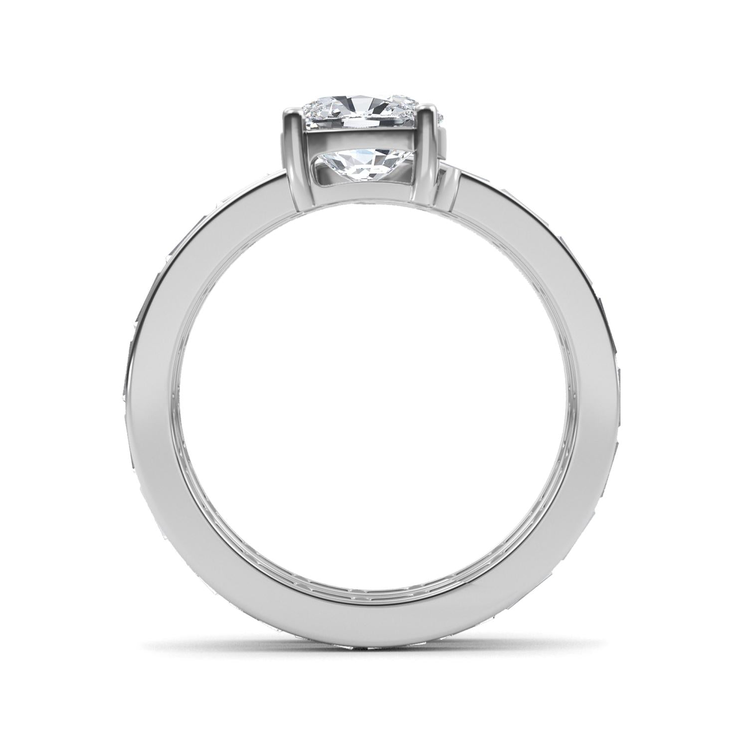 9K White Gold Lab Grown Diamond RING 2.92 ctw R61422CU_D-1