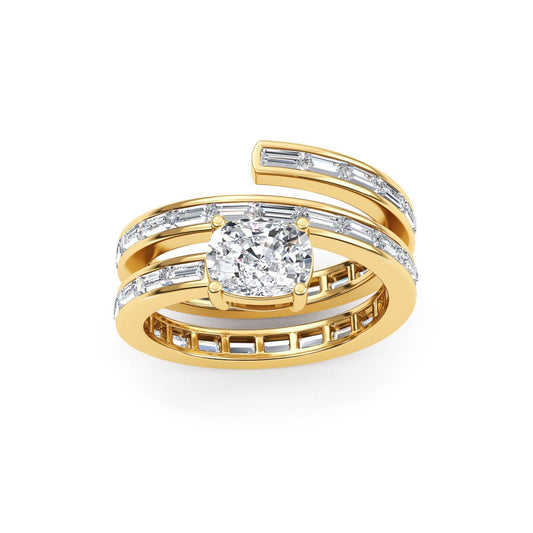 9K Yellow Gold Lab Grown Diamond RING 2.92 ctw R61422CU_D-1
