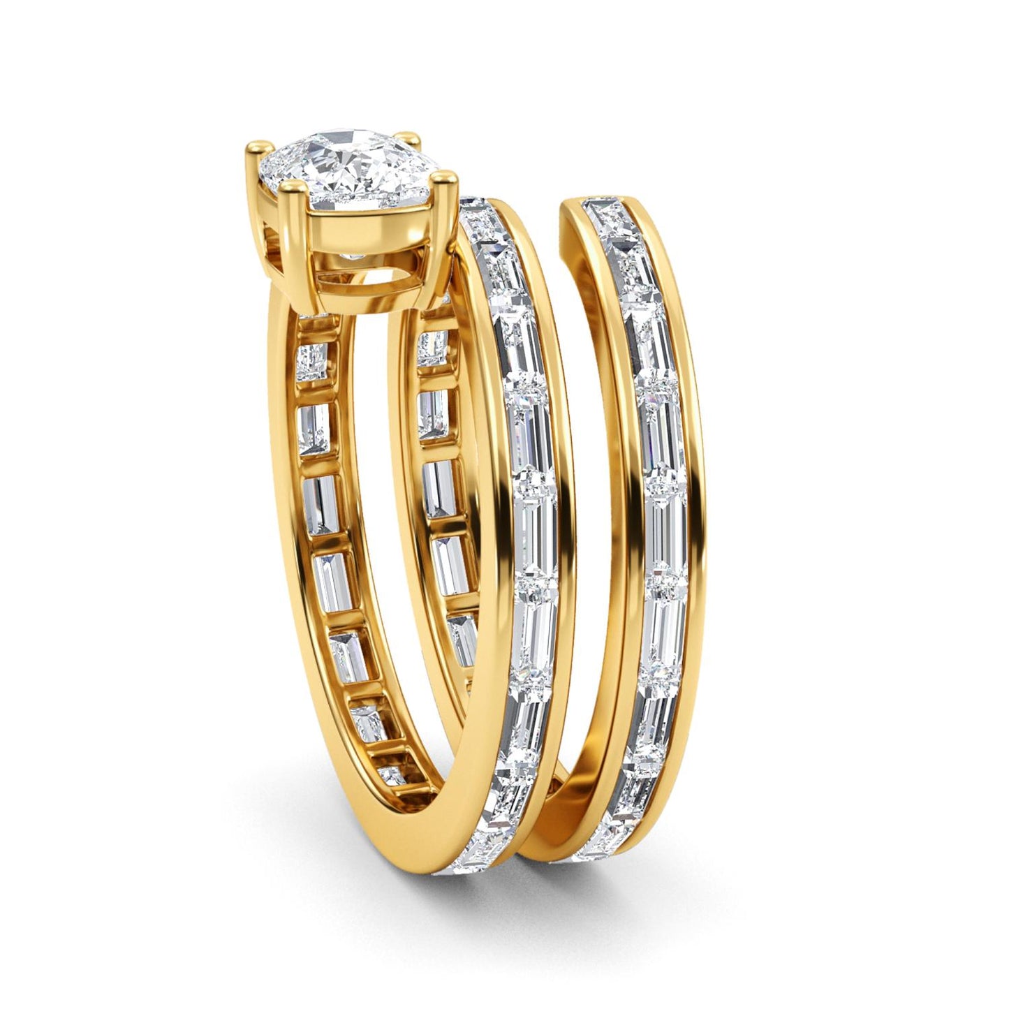 9K Yellow Gold Lab Grown Diamond RING 2.92 ctw R61422CU_D-1
