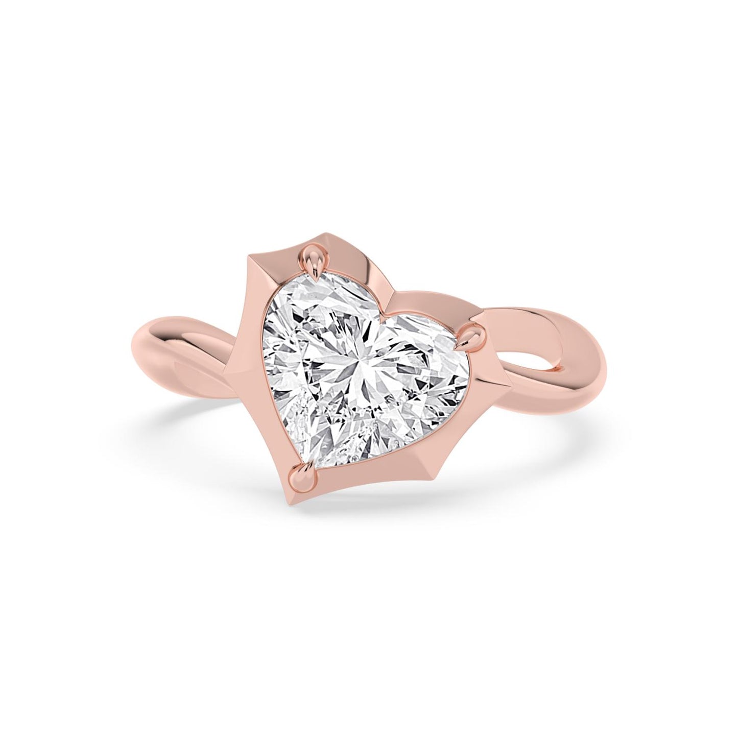 9K Rose Gold Lab Grown Diamond RING 2.50 ctw R61436HT-2.50CT