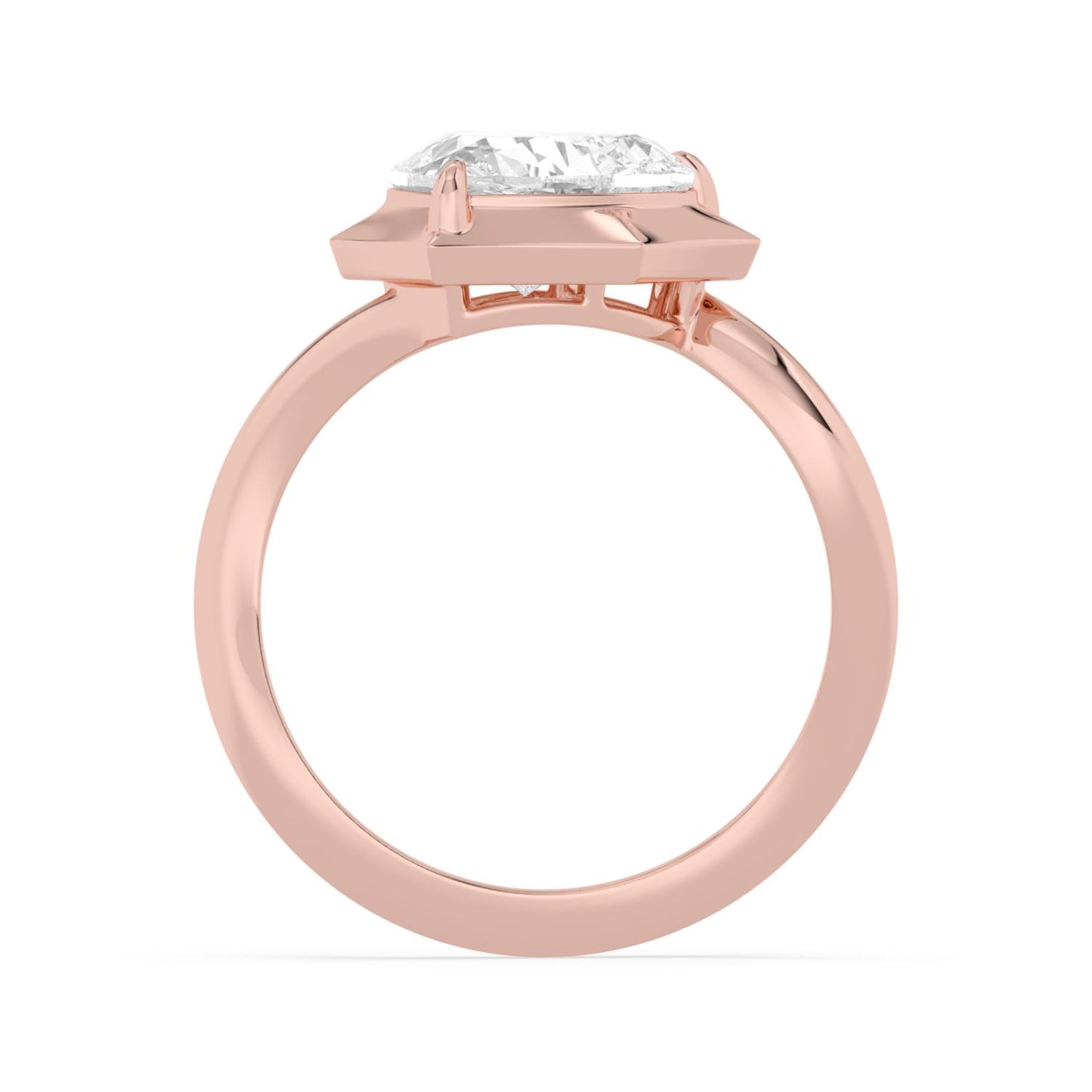 9K Rose Gold Lab Grown Diamond RING 2.50 ctw R61436HT-2.50CT