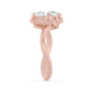 9K Rose Gold Lab Grown Diamond RING 2.50 ctw R61436HT-2.50CT