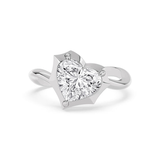 9K White Gold Lab Grown Diamond RING 2.50 ctw R61436HT-2.50CT