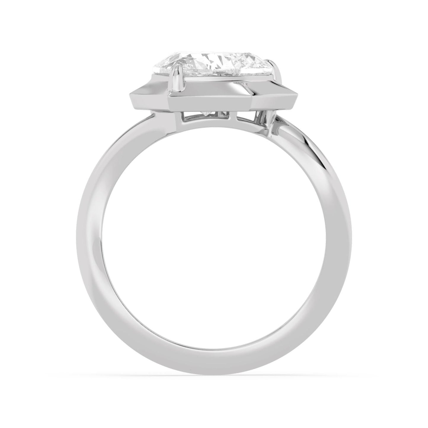 9K White Gold Lab Grown Diamond RING 2.50 ctw R61436HT-2.50CT