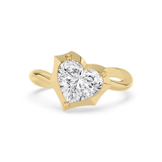 9K Yellow Gold Lab Grown Diamond RING 2.50 ctw R61436HT-2.50CT