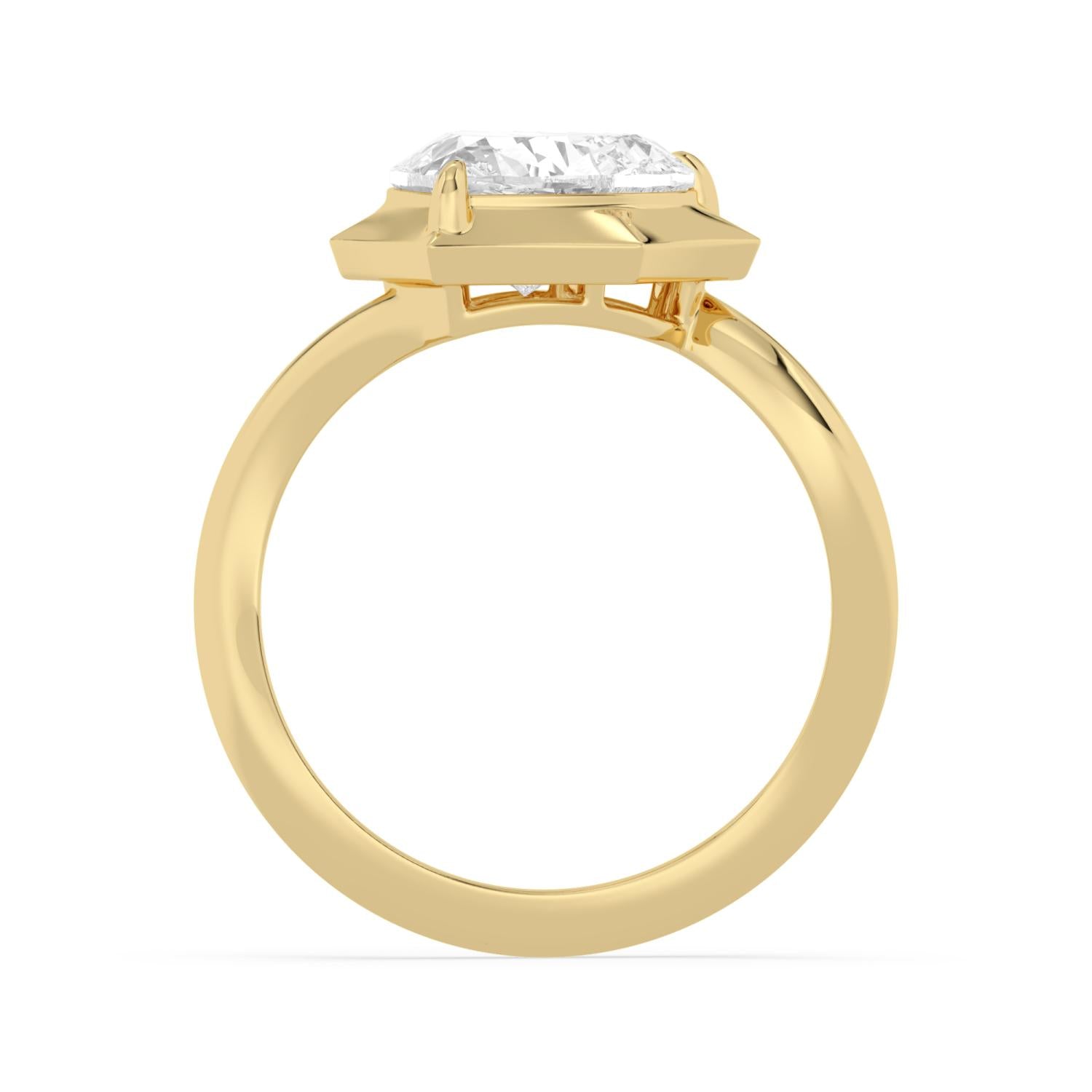 9K Yellow Gold Lab Grown Diamond RING 2.50 ctw R61436HT-2.50CT