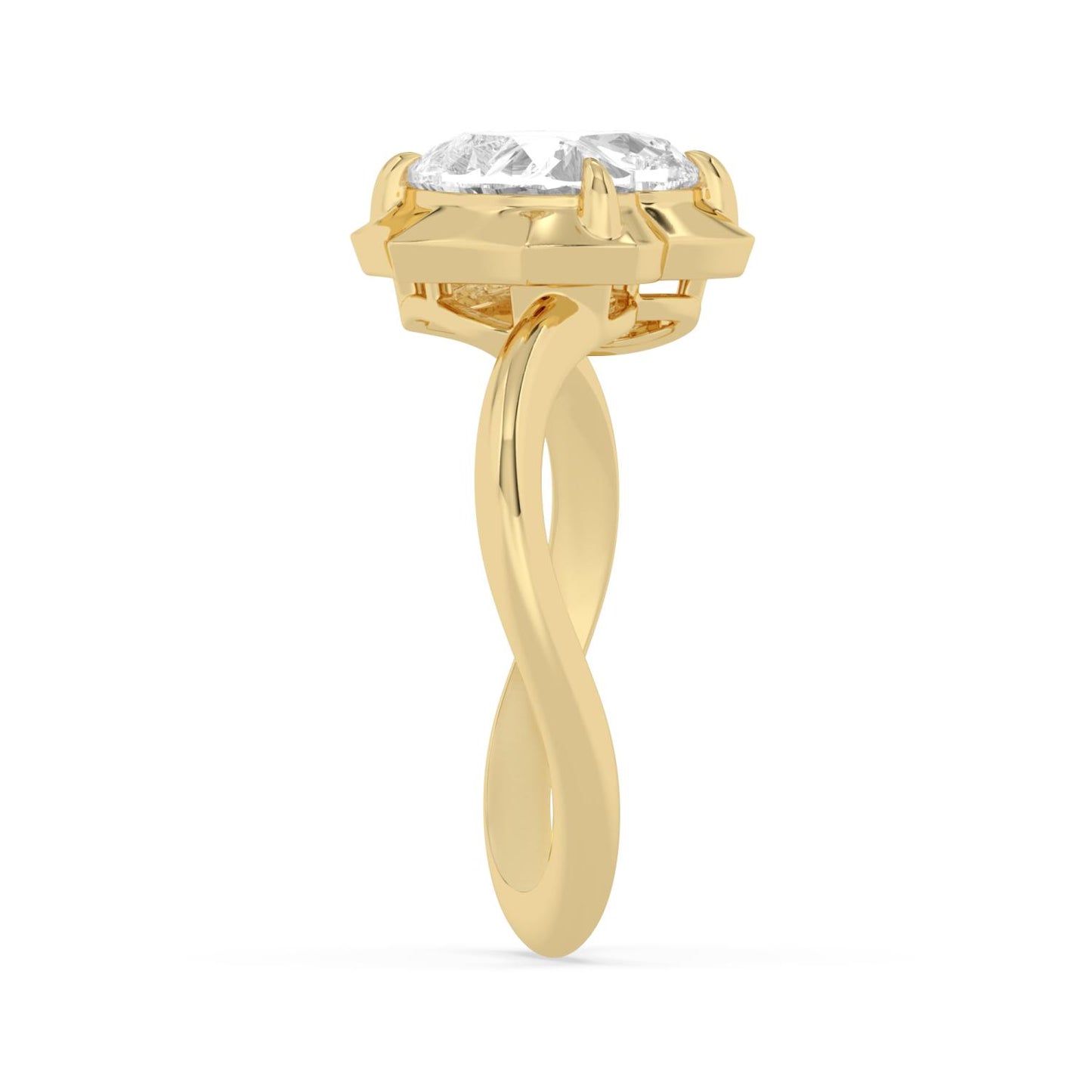 9K Yellow Gold Lab Grown Diamond RING 2.50 ctw R61436HT-2.50CT