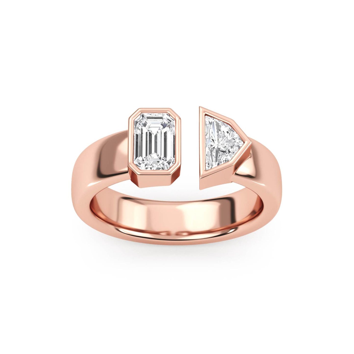 9K Rose Gold Lab Grown Diamond RING 1.07 ctw R61439-1