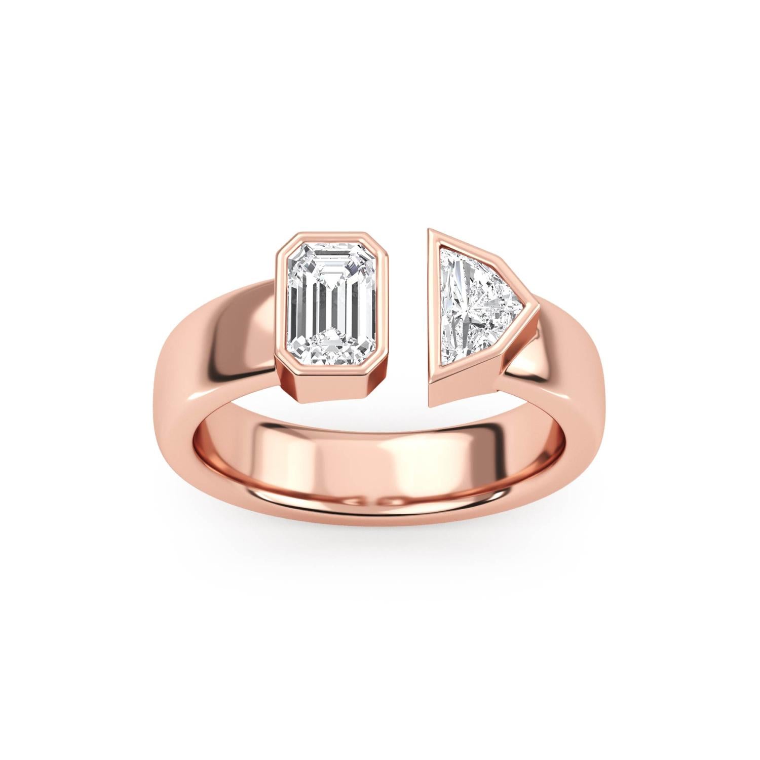 9K Rose Gold Lab Grown Diamond RING 1.07 ctw R61439-1