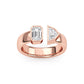 9K Rose Gold Lab Grown Diamond RING 1.07 ctw R61439-1