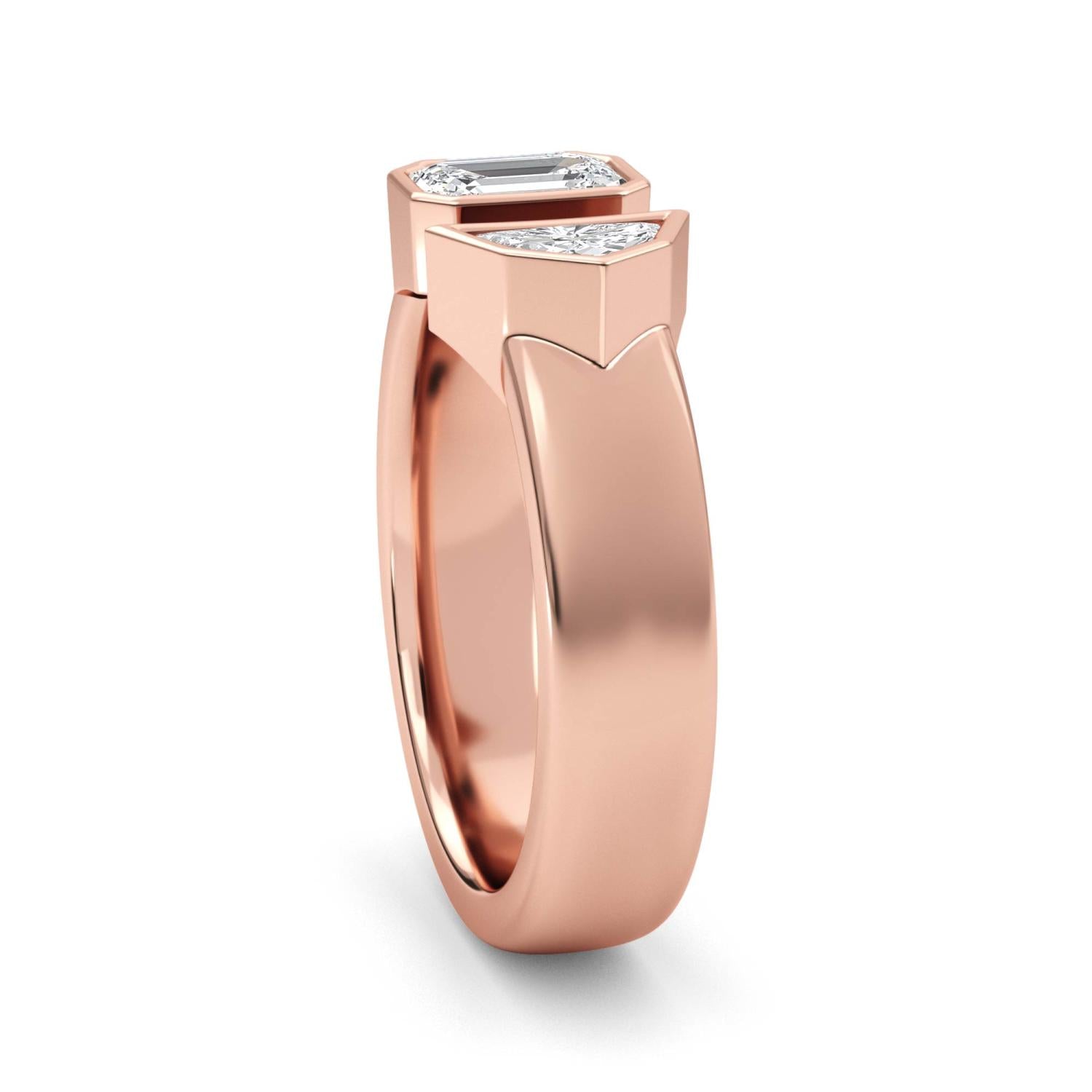 9K Rose Gold Lab Grown Diamond RING 1.07 ctw R61439-1