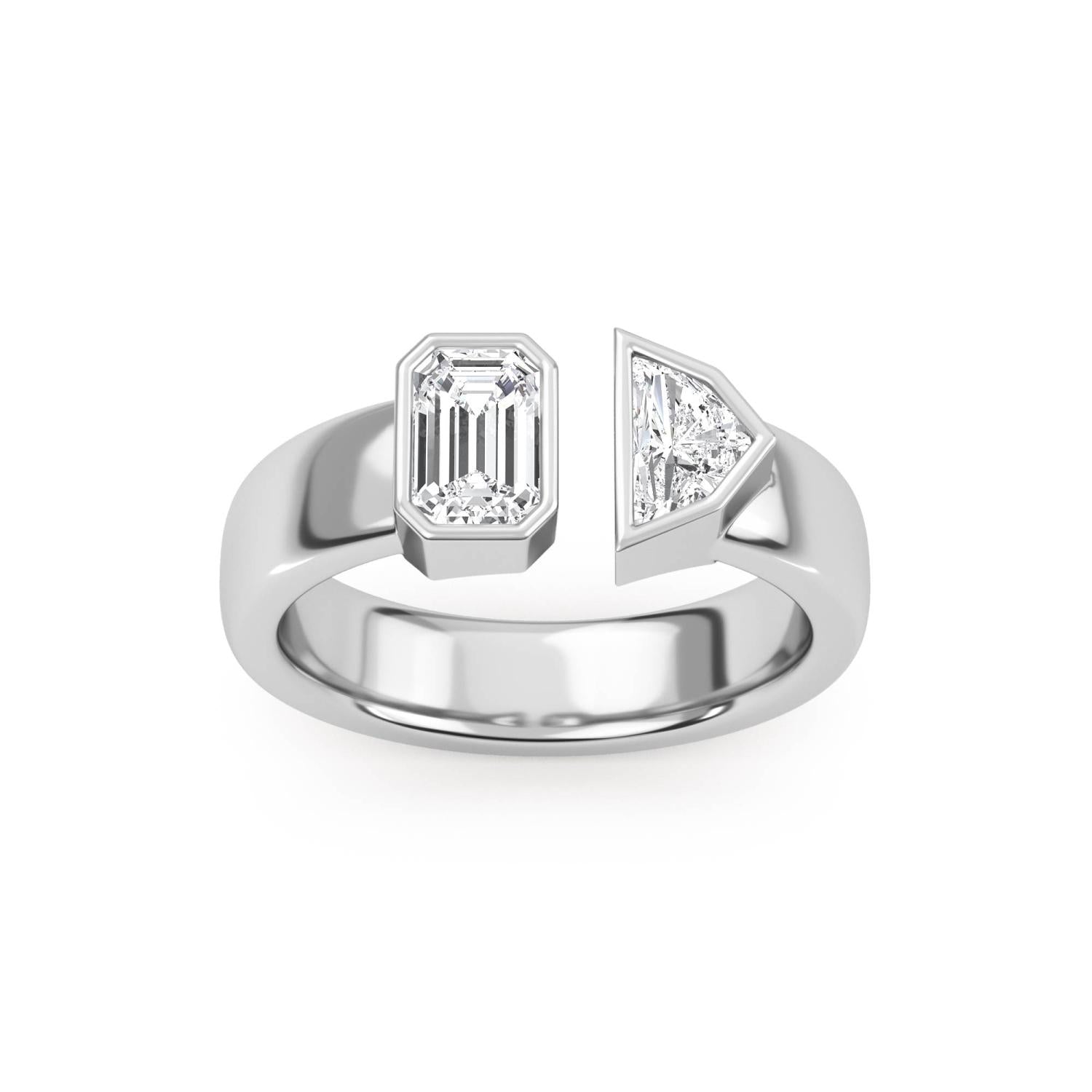 9K White Gold Lab Grown Diamond RING 1.07 ctw R61439-1