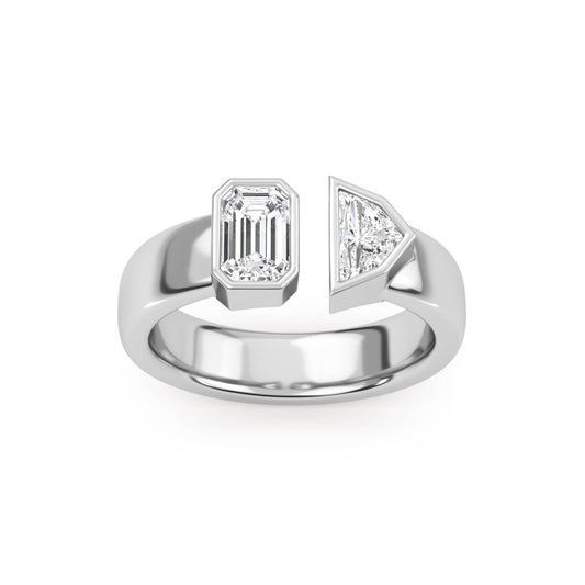 9K White Gold Lab Grown Diamond RING 1.07 ctw R61439-1