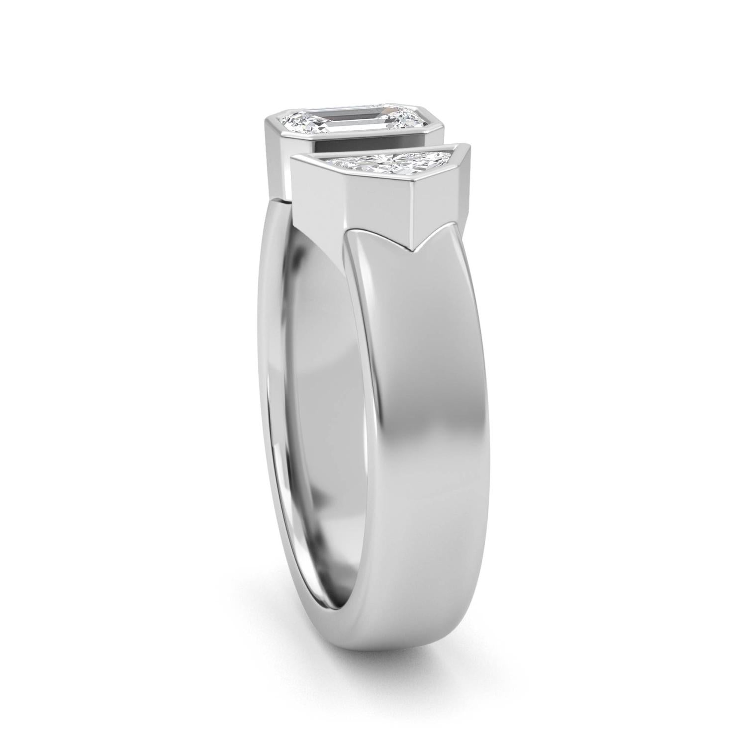9K White Gold Lab Grown Diamond RING 1.07 ctw R61439-1