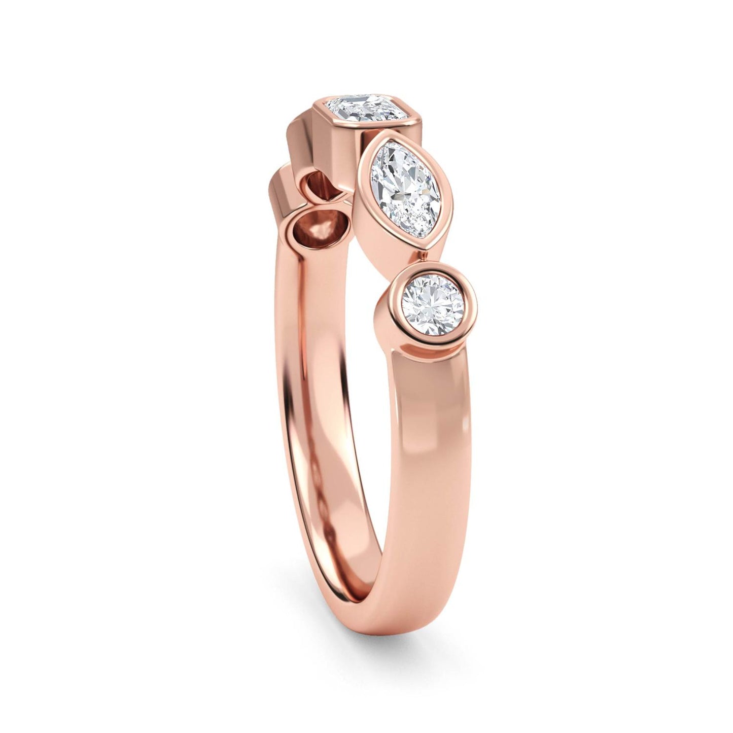 9K Rose Gold Lab Grown Diamond RING 0.67 ctw R61499-0.68CT