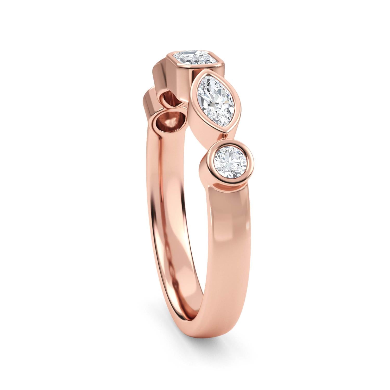 9K Rose Gold Lab Grown Diamond RING 0.67 ctw R61499-0.68CT