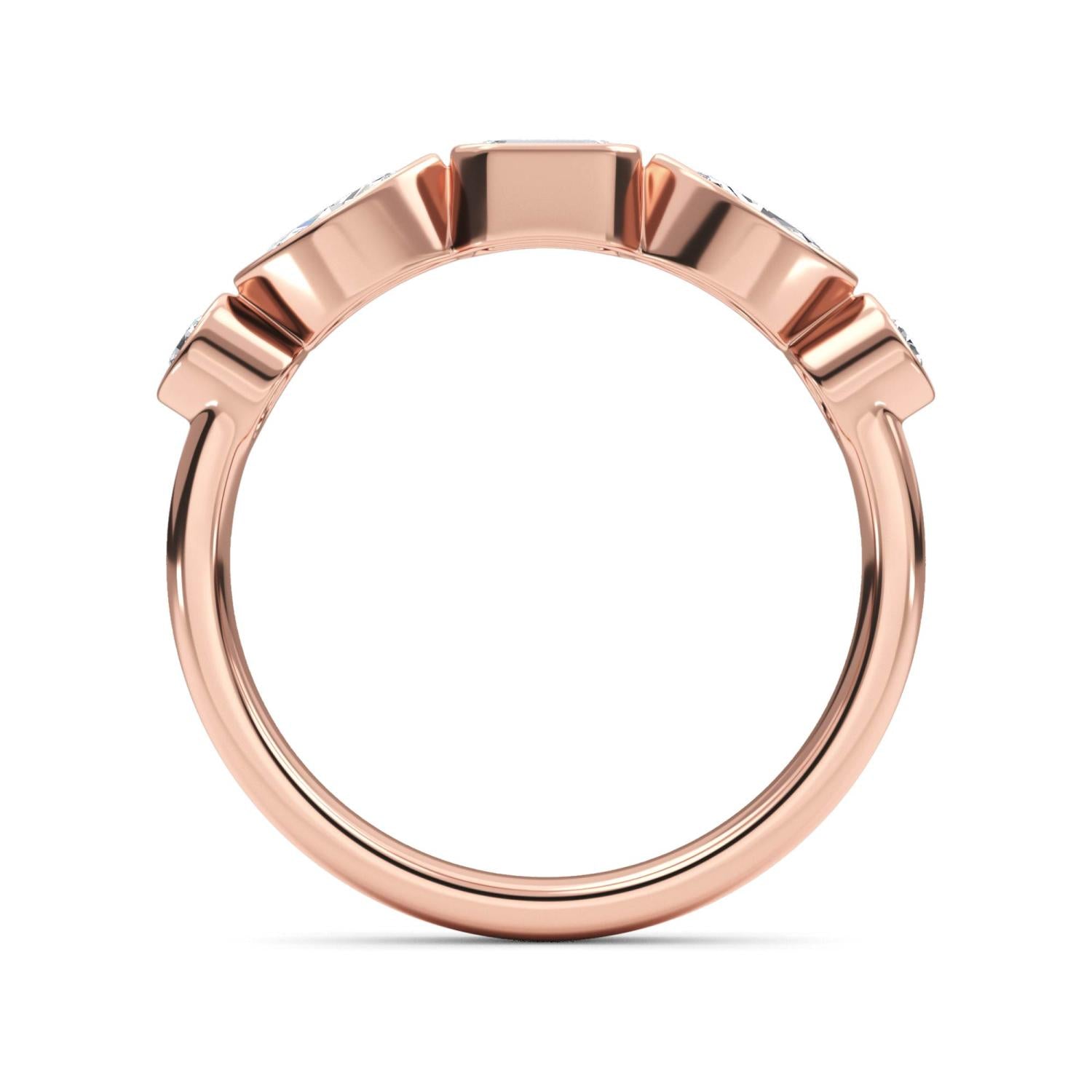 9K Rose Gold Lab Grown Diamond RING 0.67 ctw R61499-0.68CT
