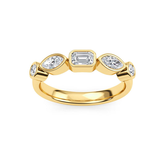 9K Yellow Gold Lab Grown Diamond RING 0.67 ctw R61499-0.68CT