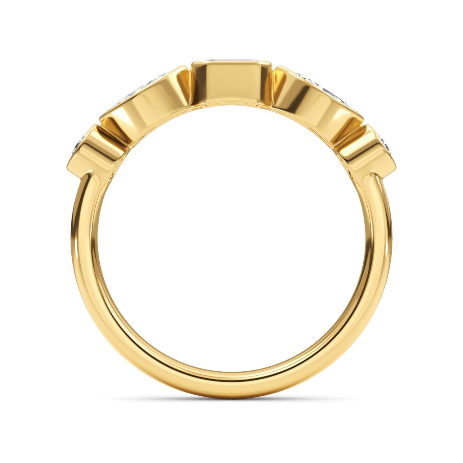 9K Yellow Gold Lab Grown Diamond RING 0.67 ctw R61499-0.68CT
