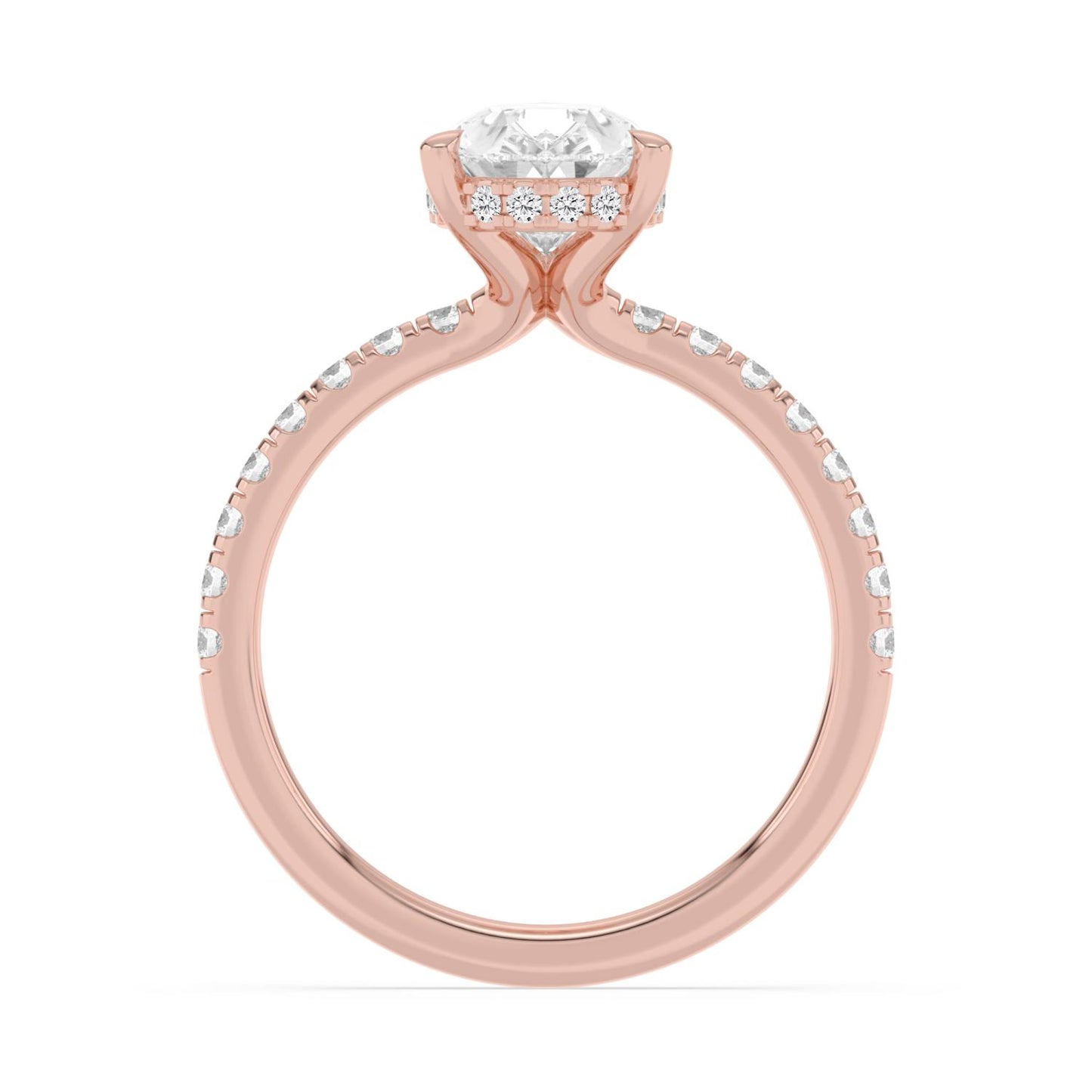 10K Rose Gold Lab Grown Diamond Engagement Rings 2.44 ctw R62028PEHH-2