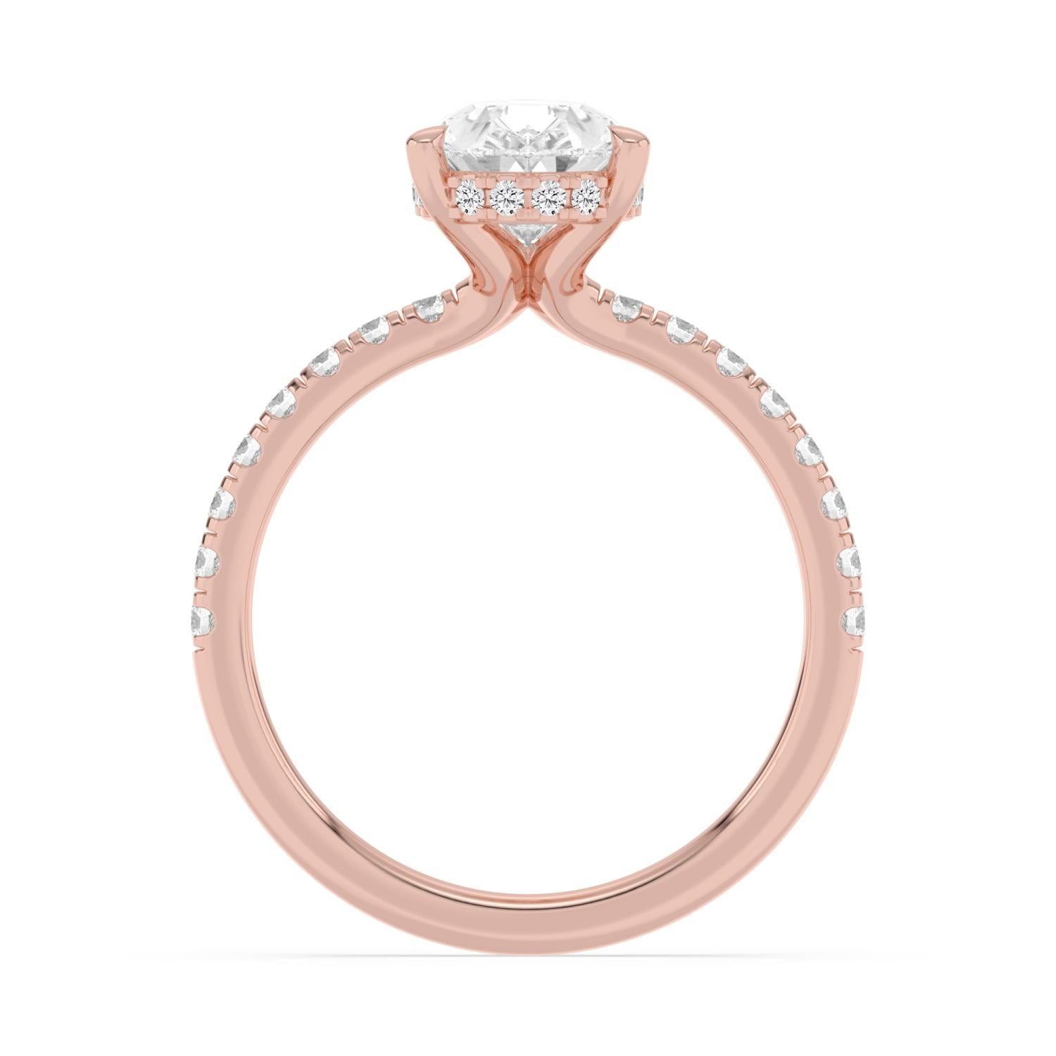 10K Rose Gold Lab Grown Diamond Engagement Rings 2.44 ctw R62028PEHH-2
