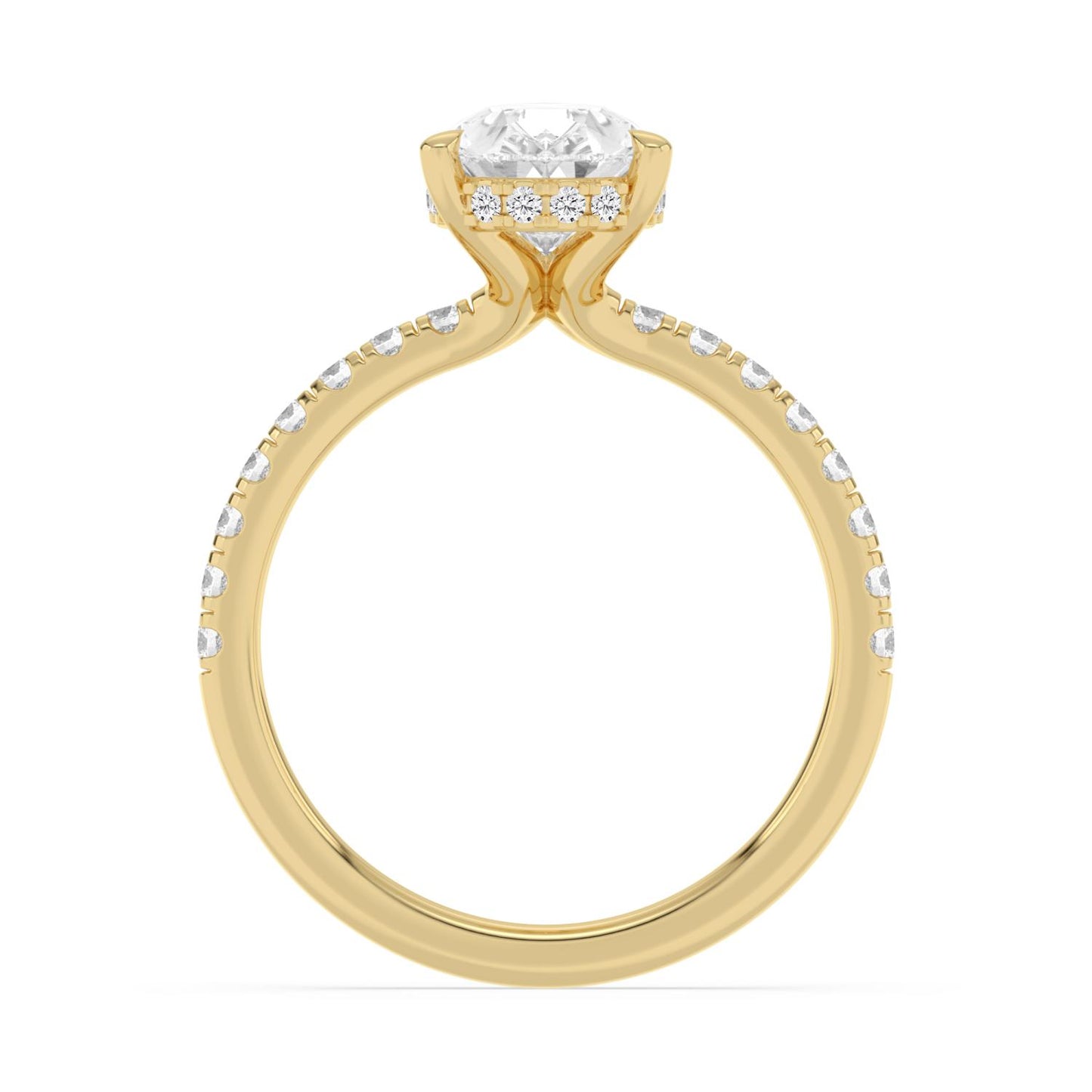 10K Yellow Gold Lab Grown Diamond Engagement Rings 2.44 ctw R62028PEHH-2