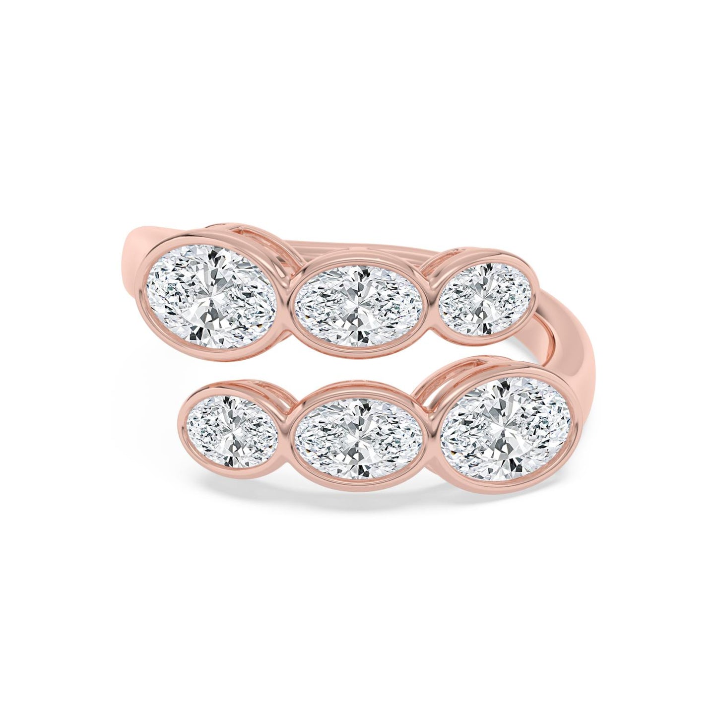 9K Rose Gold Lab Grown Diamond RING 2.71 ctw R62193OV-2.83CT
