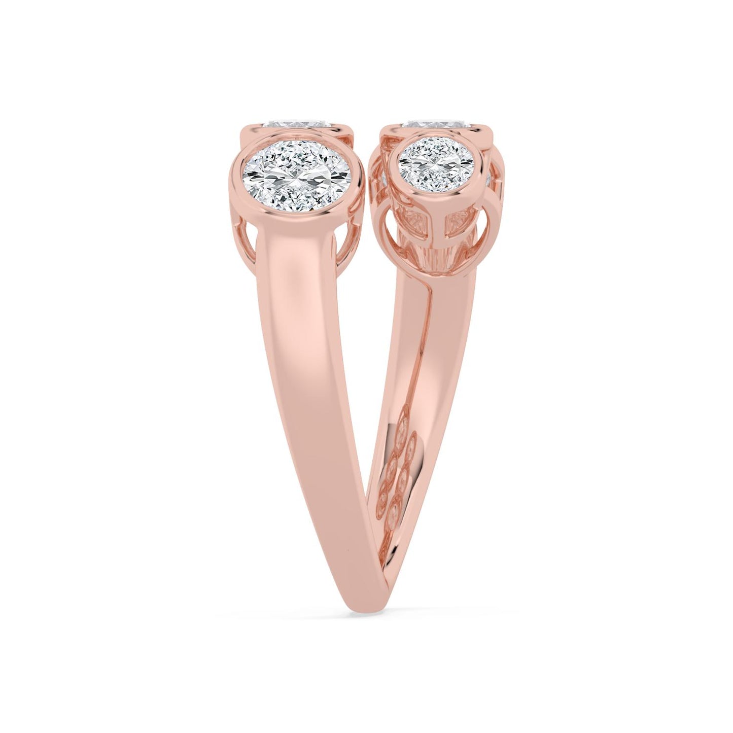 9K Rose Gold Lab Grown Diamond RING 2.71 ctw R62193OV-2.83CT