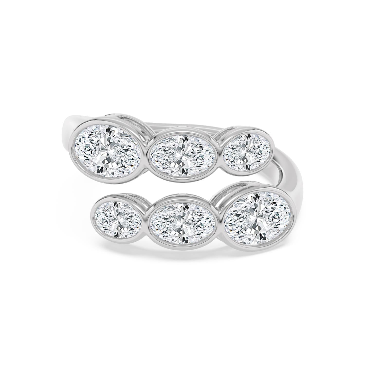 9K White Gold Lab Grown Diamond RING 2.71 ctw R62193OV-2.83CT