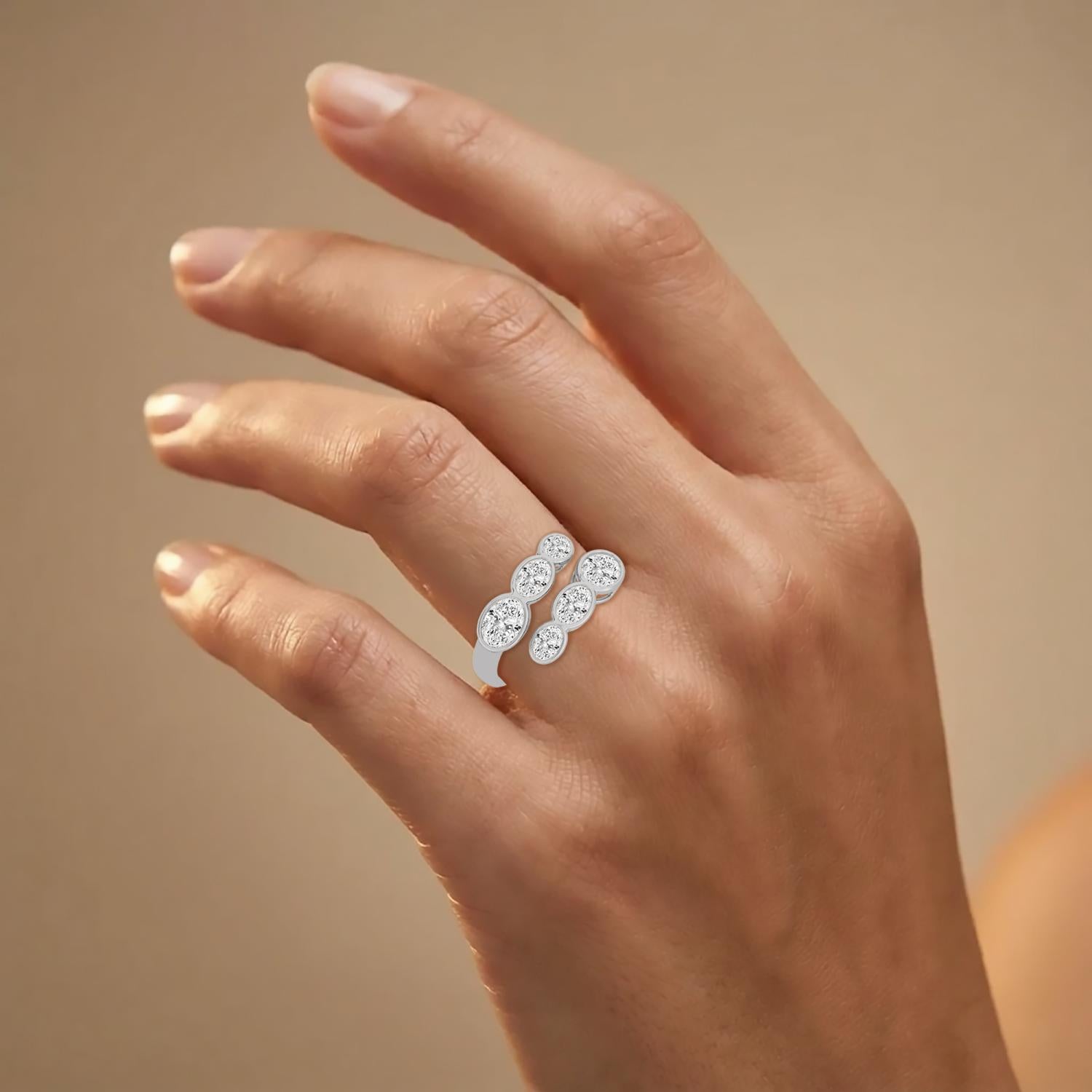 9K White Gold Lab Grown Diamond RING 2.71 ctw R62193OV-2.83CT