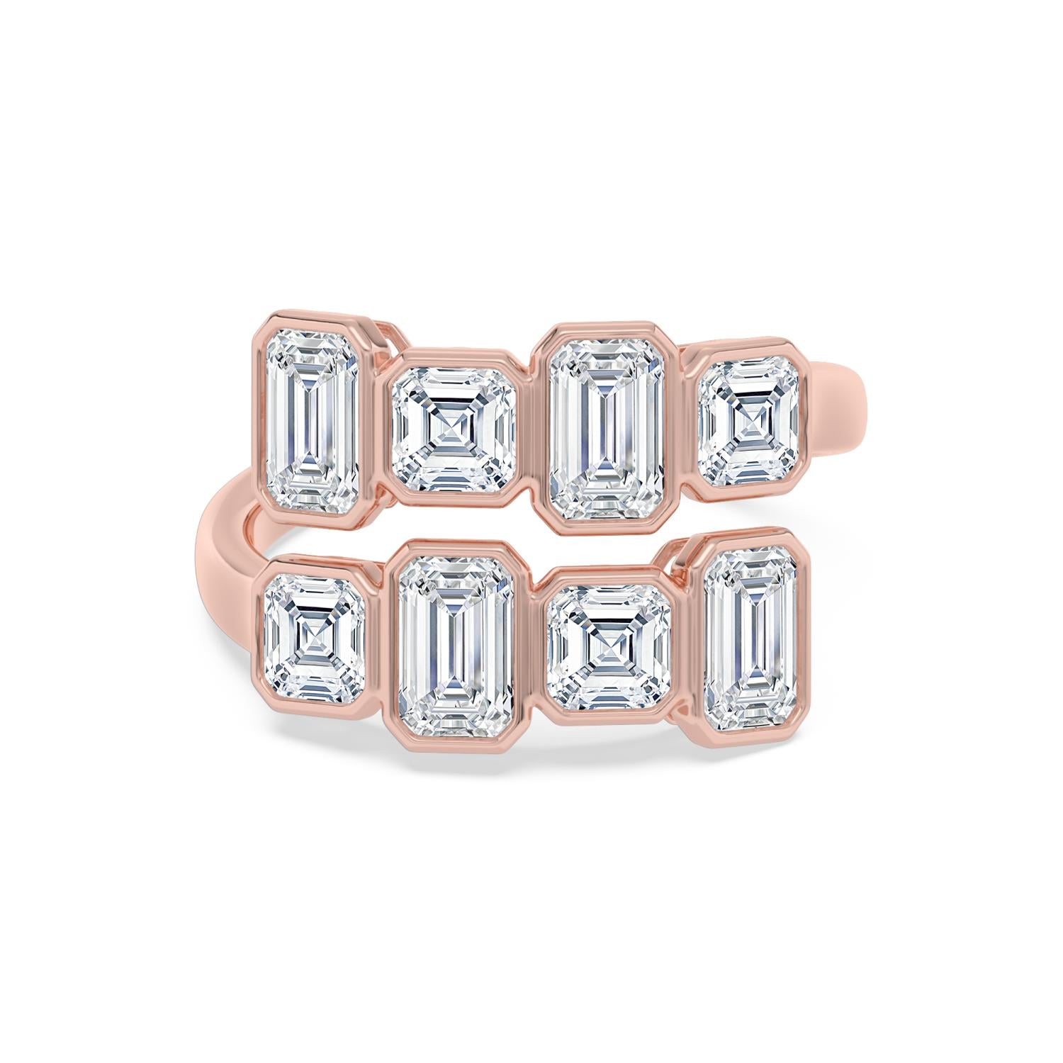9K Rose Gold Lab Grown Diamond RING 3.62 ctw R62198-3.38CT