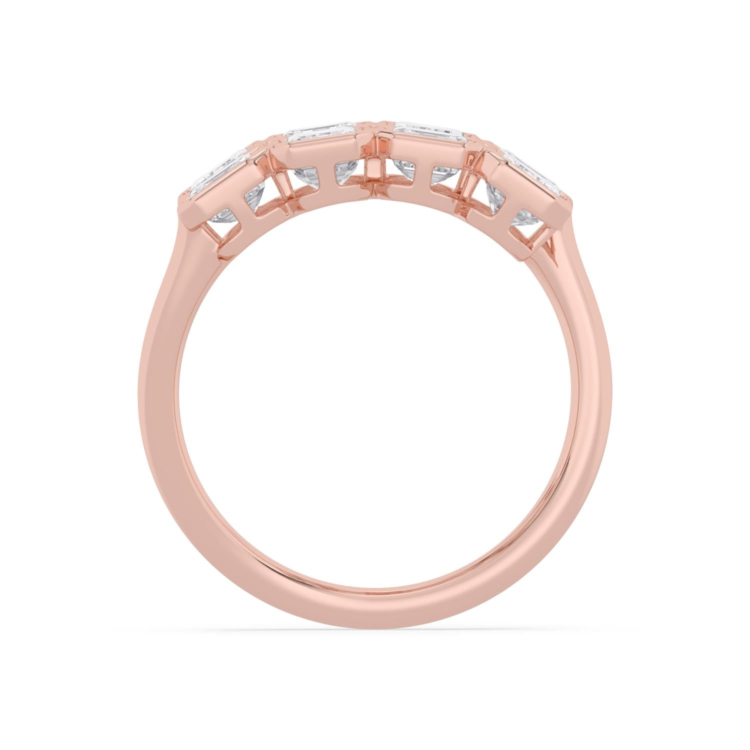 9K Rose Gold Lab Grown Diamond RING 3.62 ctw R62198-3.38CT