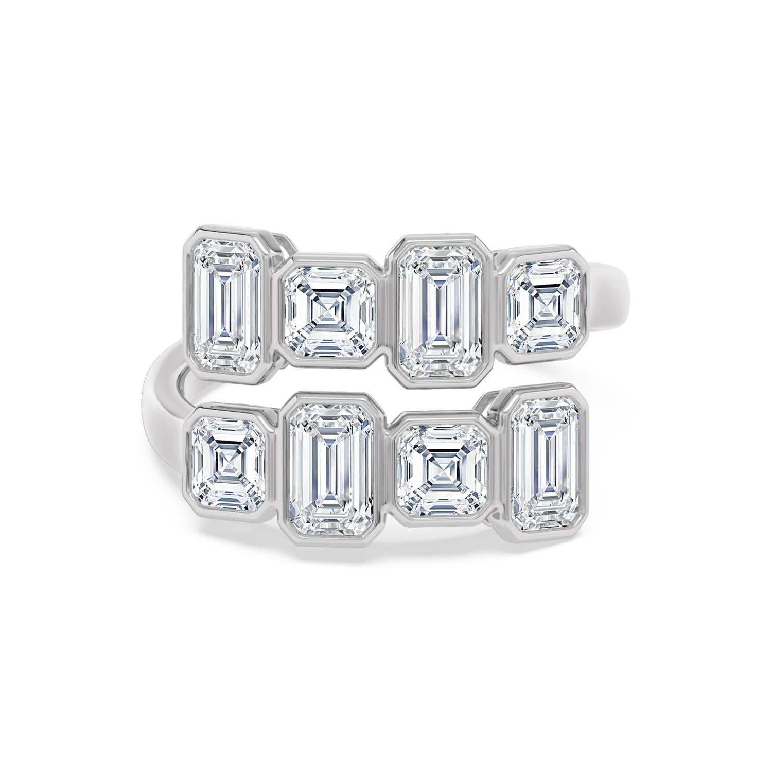 9K White Gold Lab Grown Diamond RING 3.62 ctw R62198-3.38CT