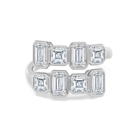 9K White Gold Lab Grown Diamond RING 3.62 ctw R62198-3.38CT