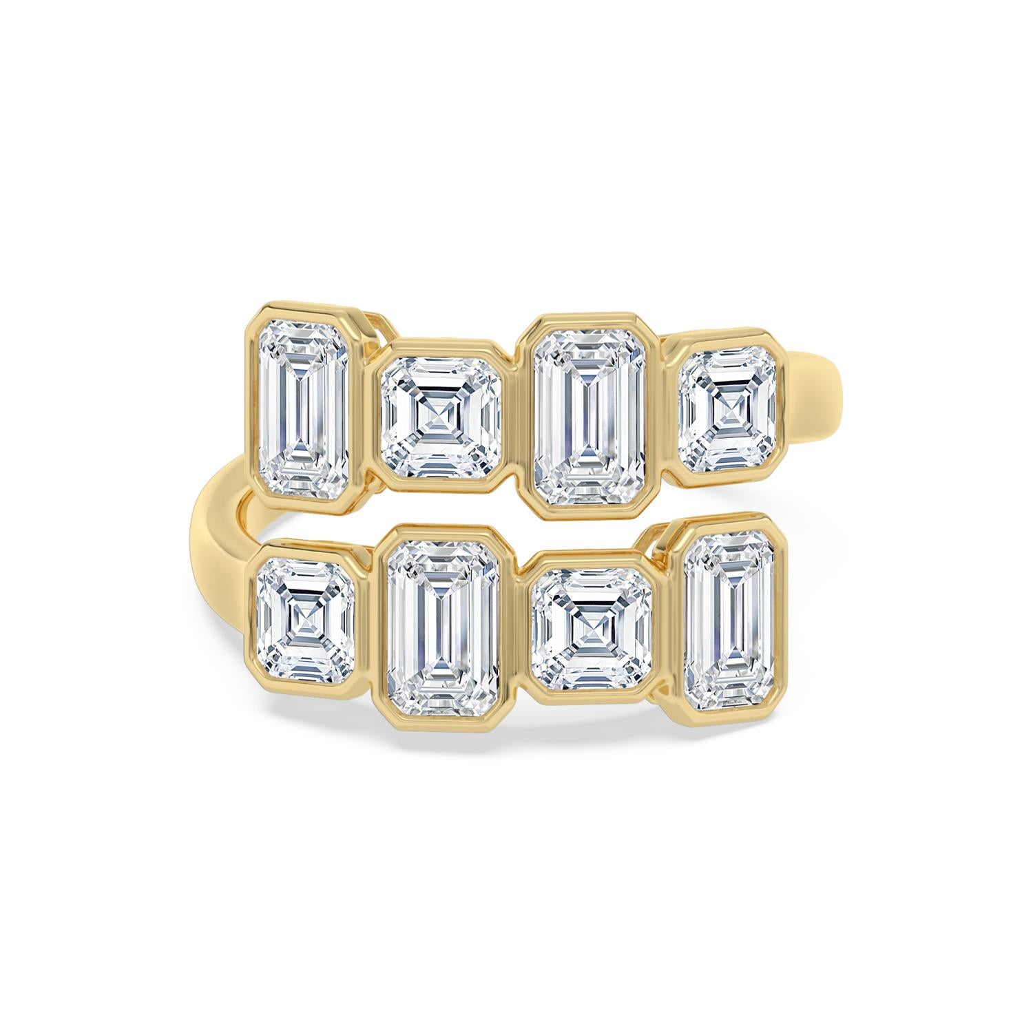 9K Yellow Gold Lab Grown Diamond RING 3.62 ctw R62198-3.38CT