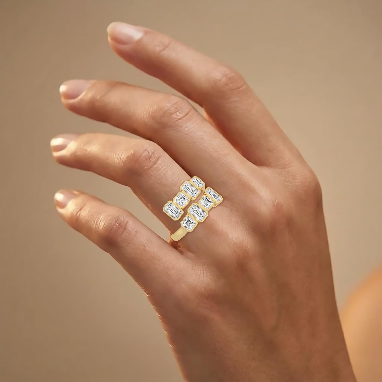9K Yellow Gold Lab Grown Diamond RING 3.62 ctw R62198-3.38CT