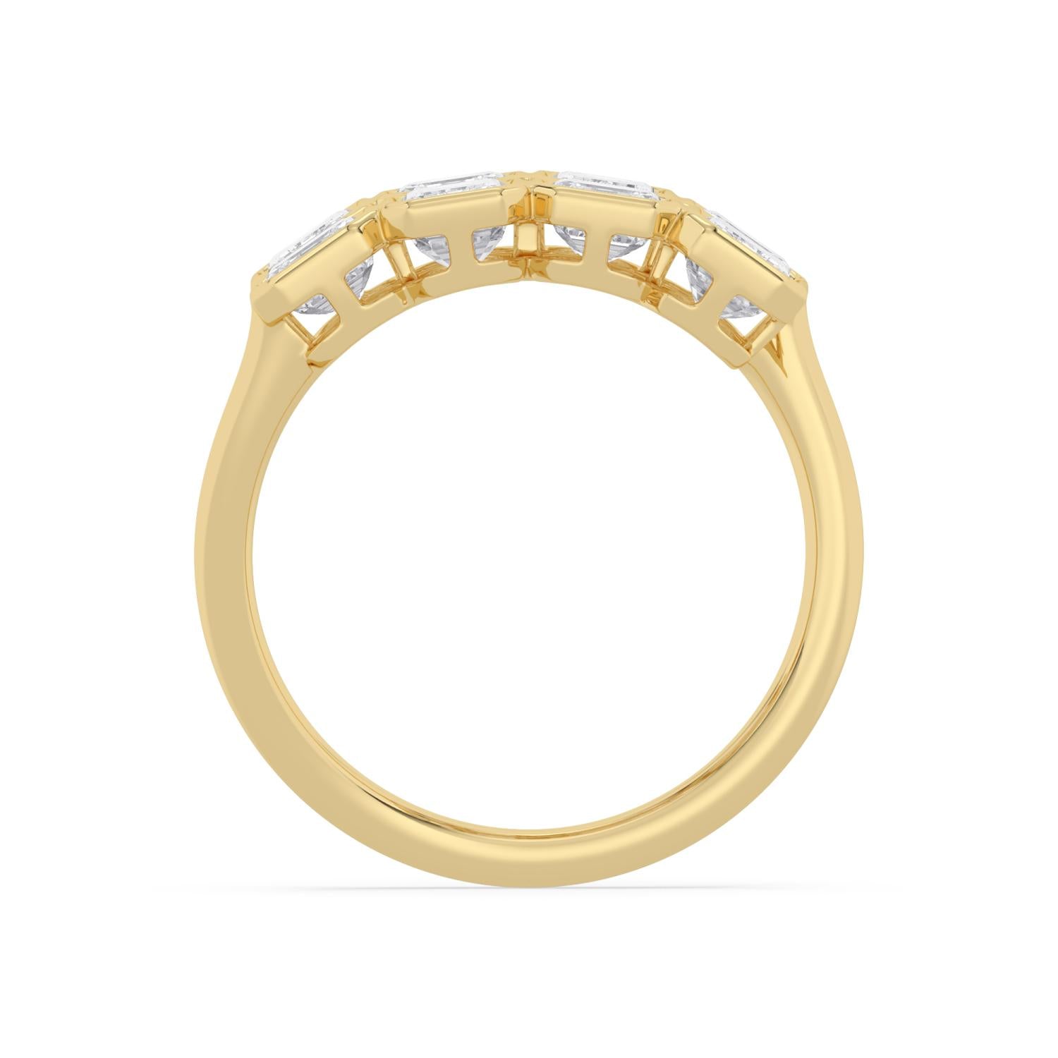 9K Yellow Gold Lab Grown Diamond RING 3.62 ctw R62198-3.38CT
