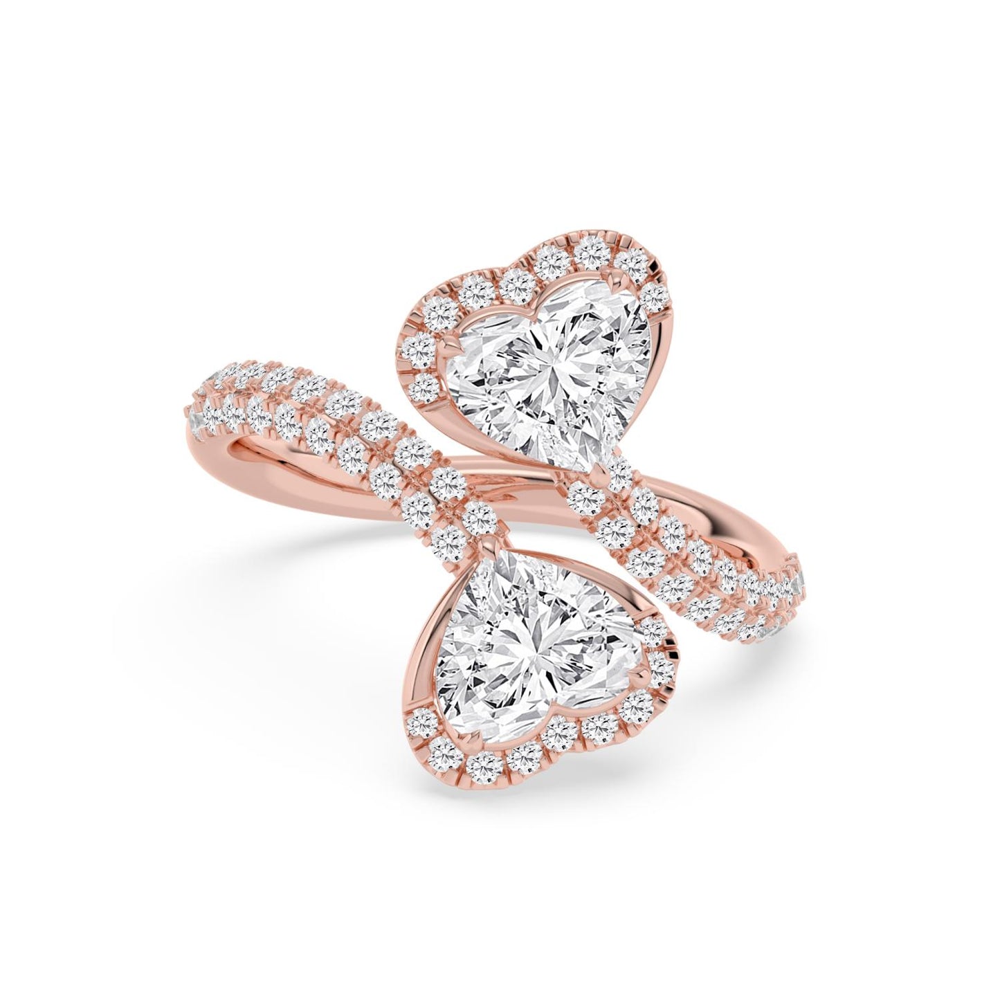 9K Rose Gold Lab Grown Diamond RING 2.49 ctw R62202HT-2