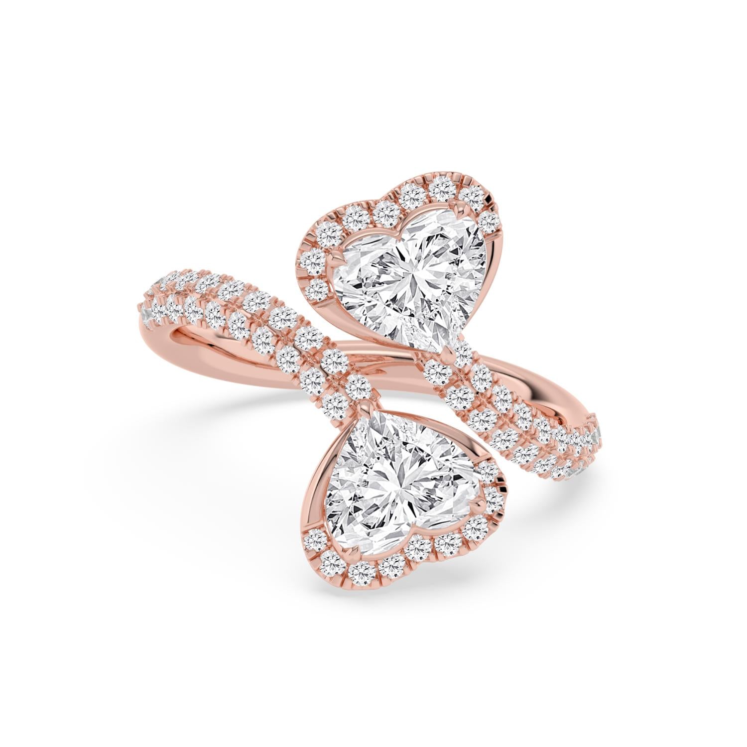 9K Rose Gold Lab Grown Diamond RING 2.49 ctw R62202HT-2
