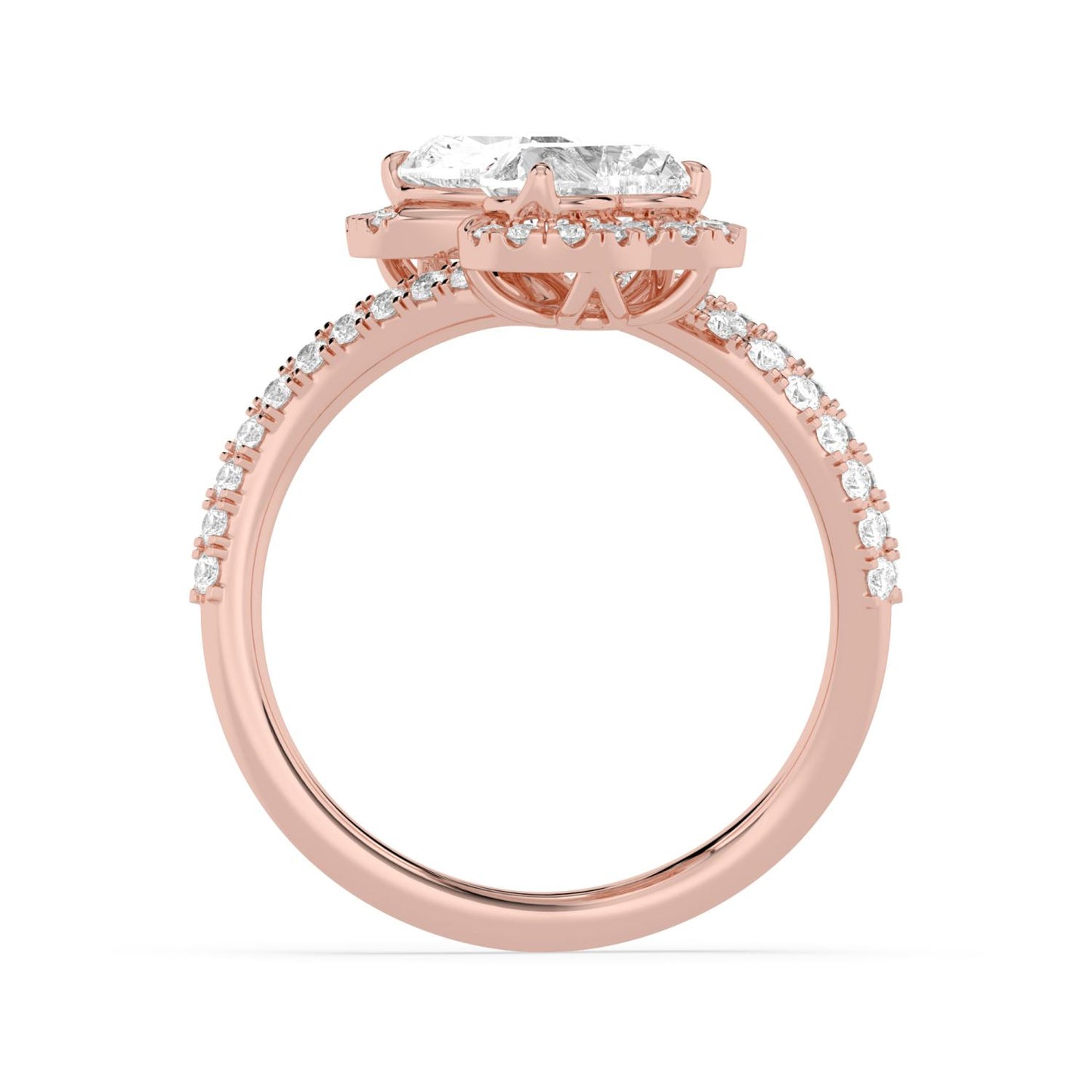 9K Rose Gold Lab Grown Diamond RING 2.49 ctw R62202HT-2