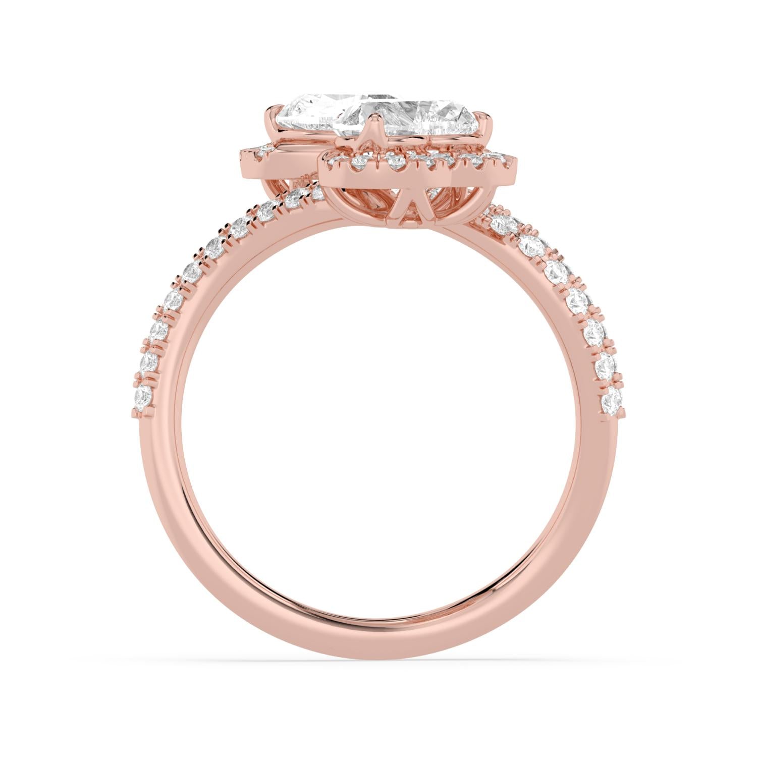 9K Rose Gold Lab Grown Diamond RING 2.49 ctw R62202HT-2