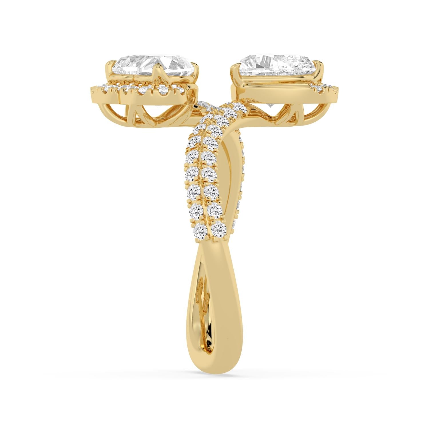 9K Yellow Gold Lab Grown Diamond RING 2.49 ctw R62202HT-2