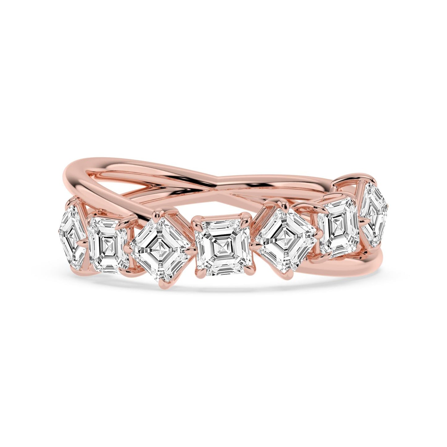 9K Rose Gold Lab Grown Diamond RING 2.55 ctw R62304ASS-2.25CT