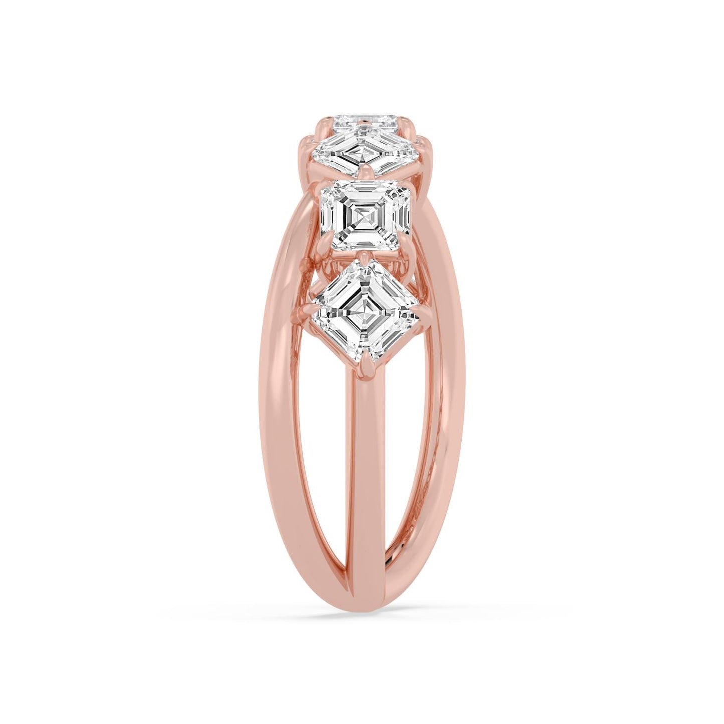 9K Rose Gold Lab Grown Diamond RING 2.55 ctw R62304ASS-2.25CT