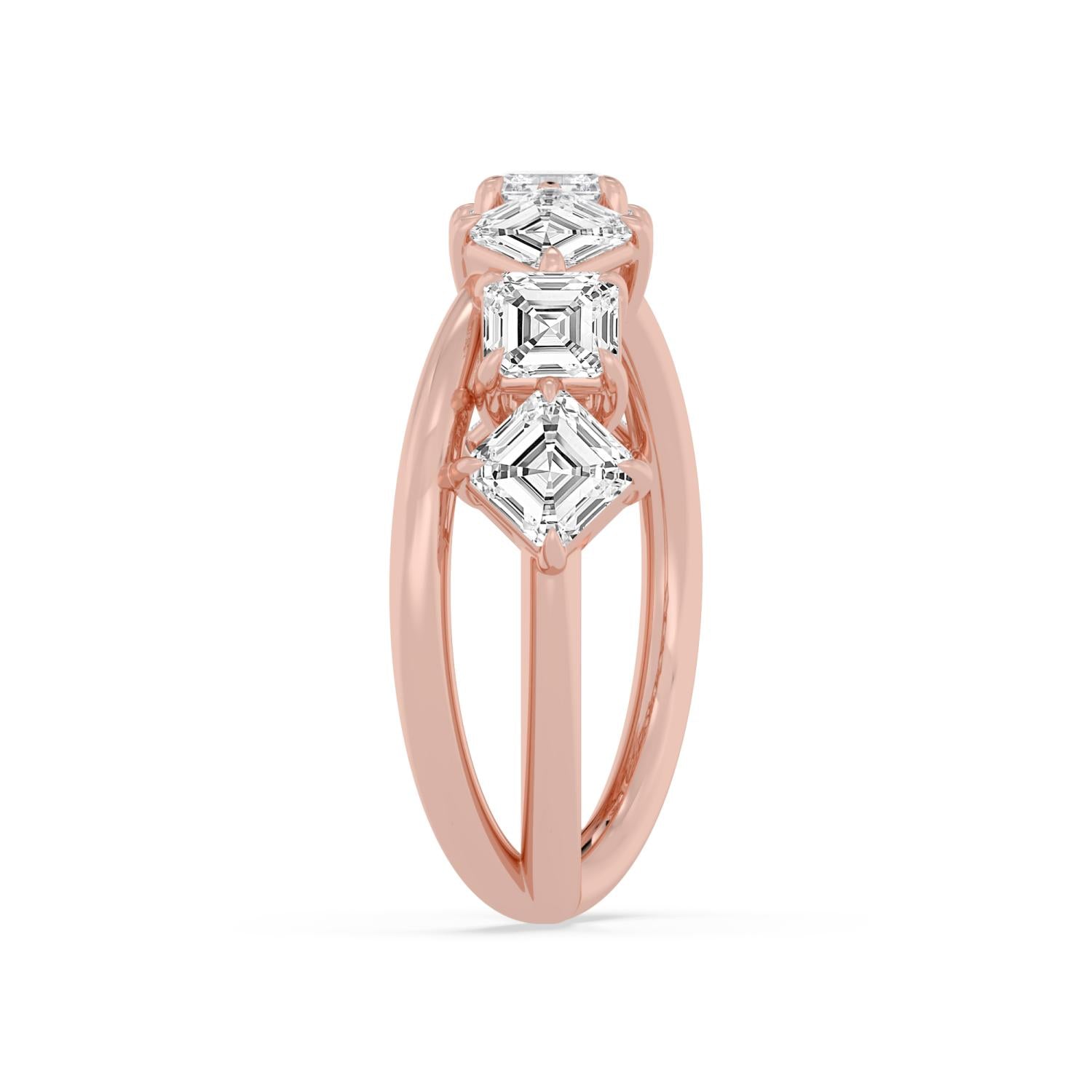 9K Rose Gold Lab Grown Diamond RING 2.55 ctw R62304ASS-2.25CT