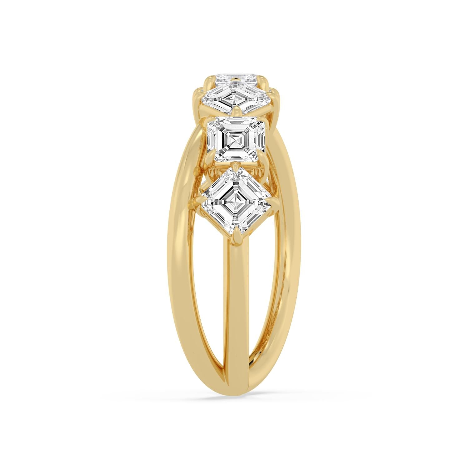 9K Yellow Gold Lab Grown Diamond RING 2.55 ctw R62304ASS-2.25CT
